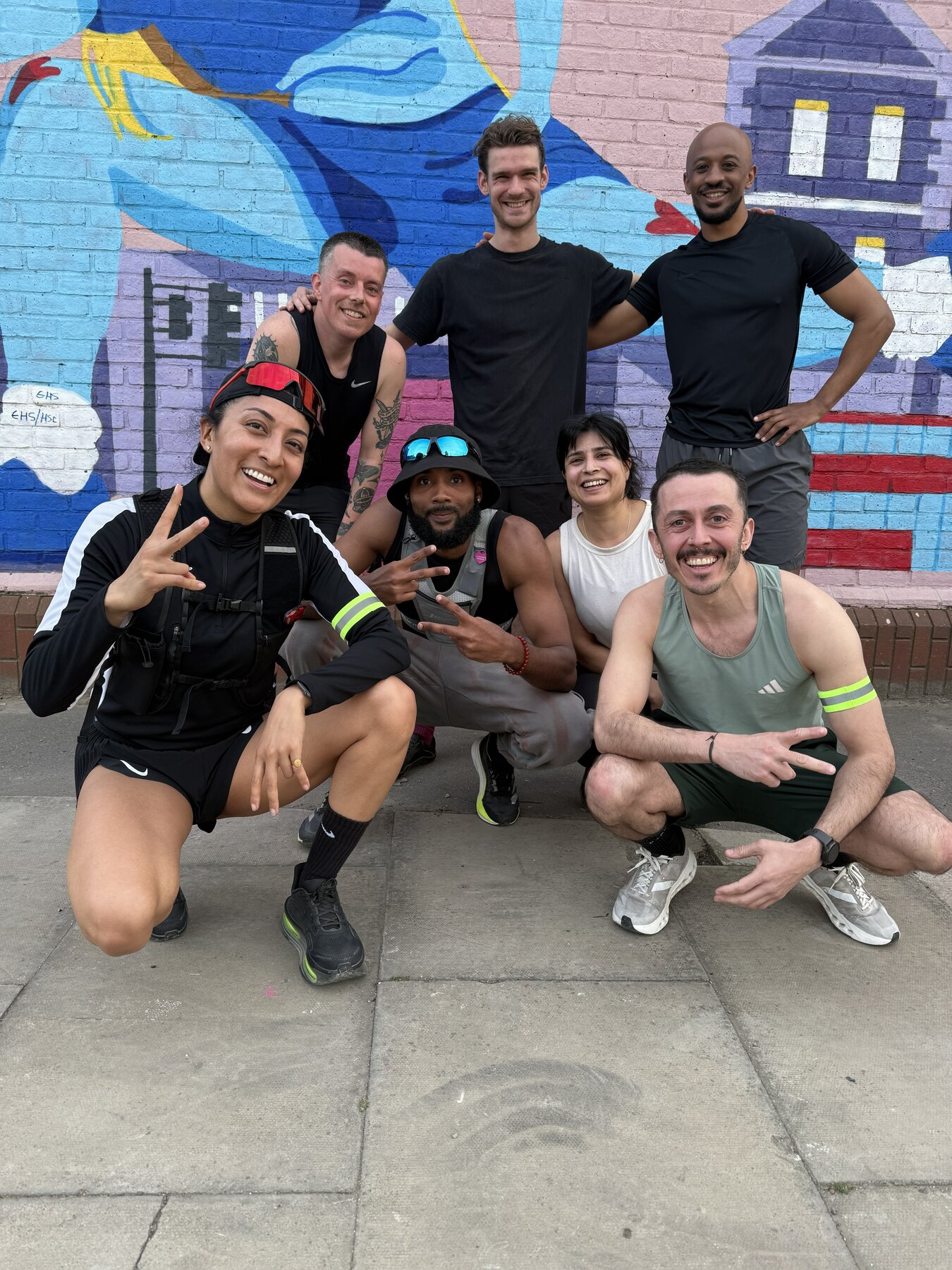 Vnisha with the Team V Run Club group